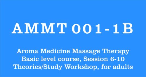 AMMT 001-1B Aroma Medicine Massage Therapy, 아로마 의학 마사지 요법, アロマ医学マッサージ療法, 芳香醫學按摩療法,